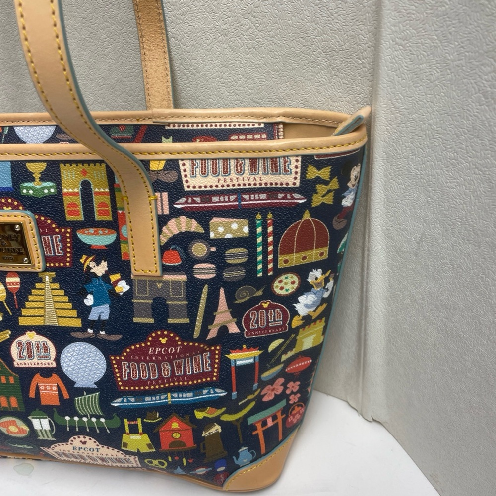 Disney Dooney & Bourke Epcot Food And Wine Festival 2015 20th Satchel Purse Bag - Picture 4 of 10